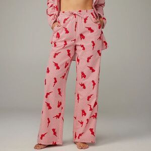 Savage fenty Night Star Chaser Flannel Sleep Pant White Pearl Candy Cane Girlz S